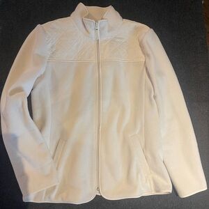 Talbots Quilted Yoke Soft Fleece 1/4 Zip Jacket | M